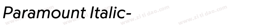 Paramount Italic字体转换